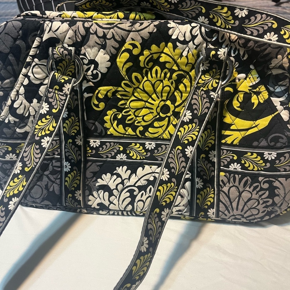 Stylish Black and Yellow Patterned Women's Bag